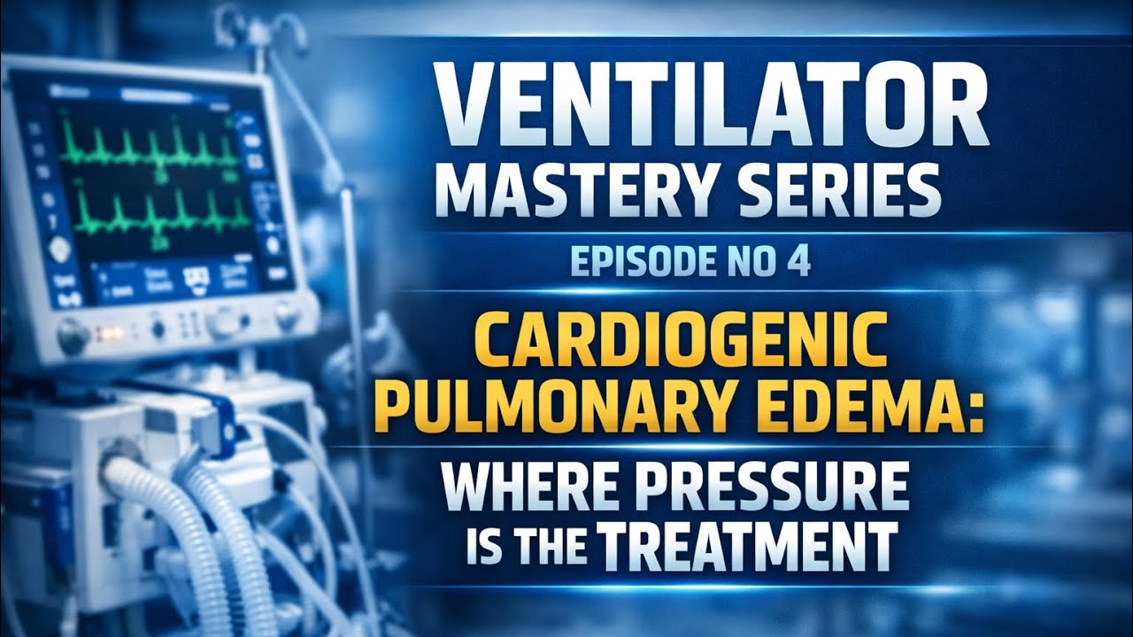 Cardiogenic Pulmonary Edema Ventilator Strategy | CPAP, PEEP & Hemodynamics Explained | Ep 4