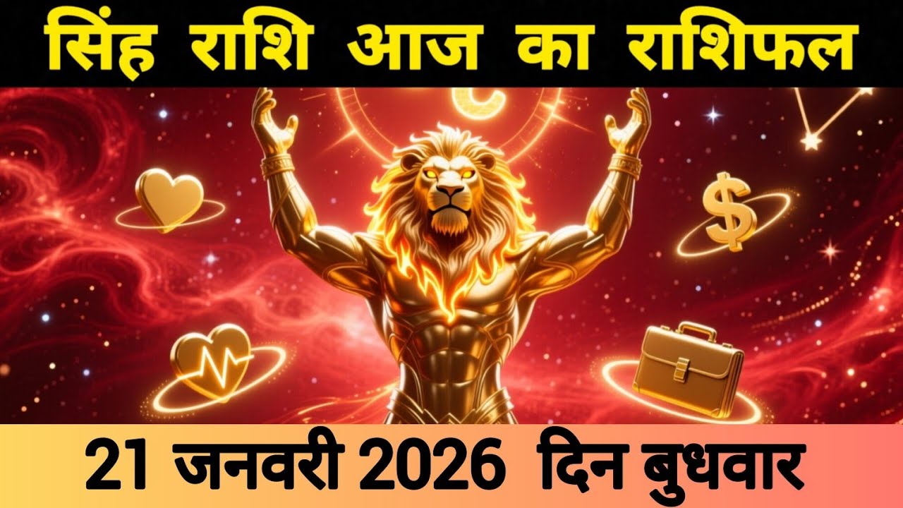सिंह राशि 21 जनवरी 2026 | Singh Rashi 21 January 2026 | Aaj Ka Singh Rashifal #आजकासिंहराशिफल 