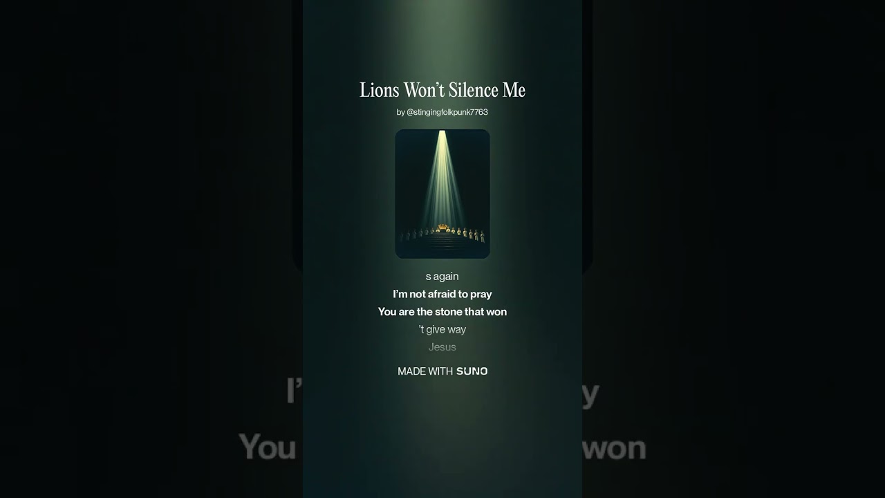 Lions Won’t Silence Me