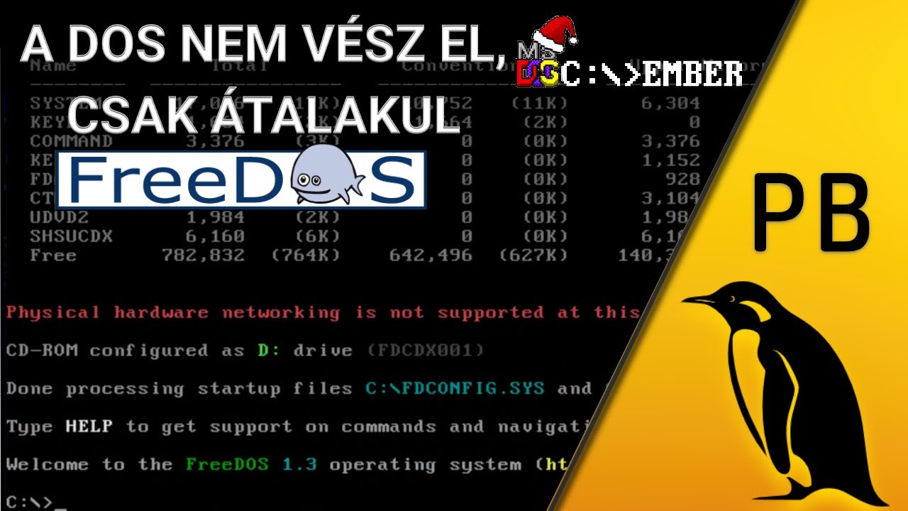 A DOS nem v&eacute;sz el csak &aacute;talakul:FreeDOS teszt #doscember