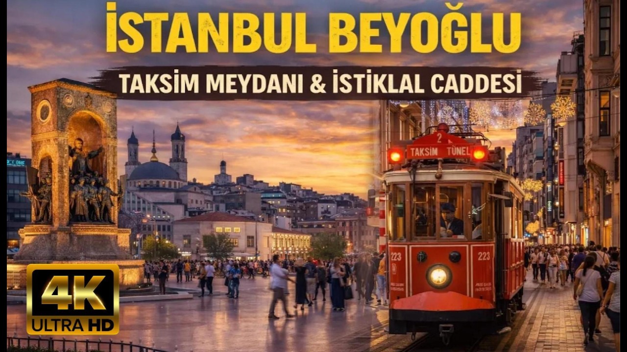 İstanbul Beyoğlu, Taksim ve İstiklal 4K #keşfet