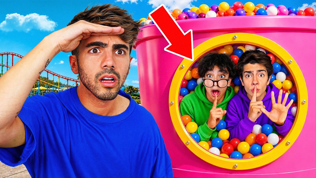 ESCONDIDAS EXTREMAS EN UN PARQUE DE DIVERSIONES!