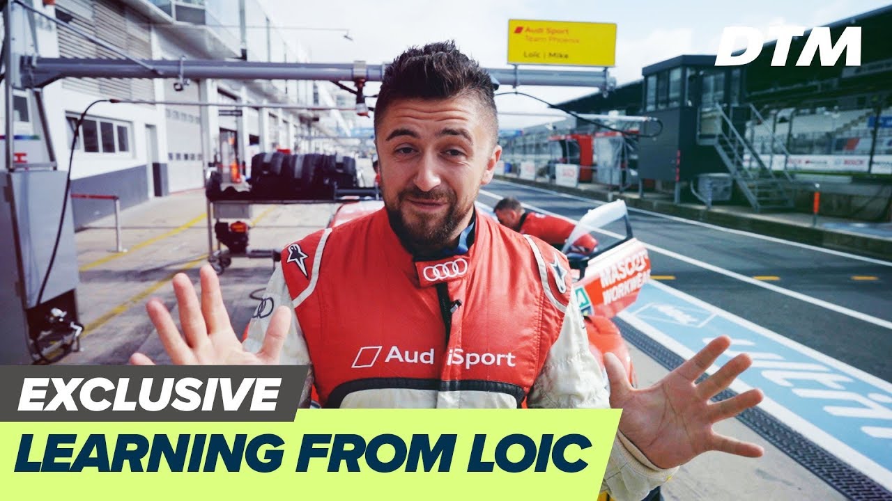 Misha learning the track from Loic Duval - DTM N&uuml;rburgring