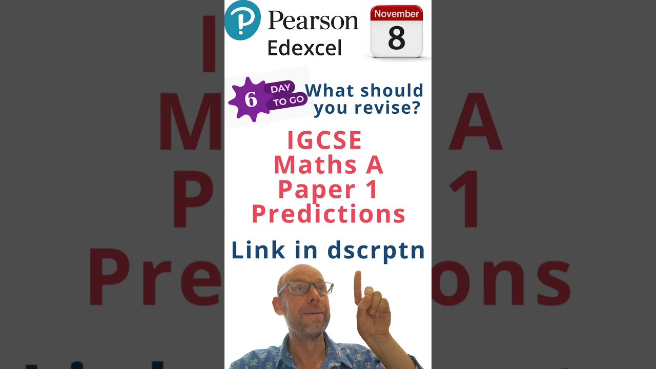 Predictions - Edexcel IGCSE Maths A - 6 days to go! #igcsemaths #igcse #maths