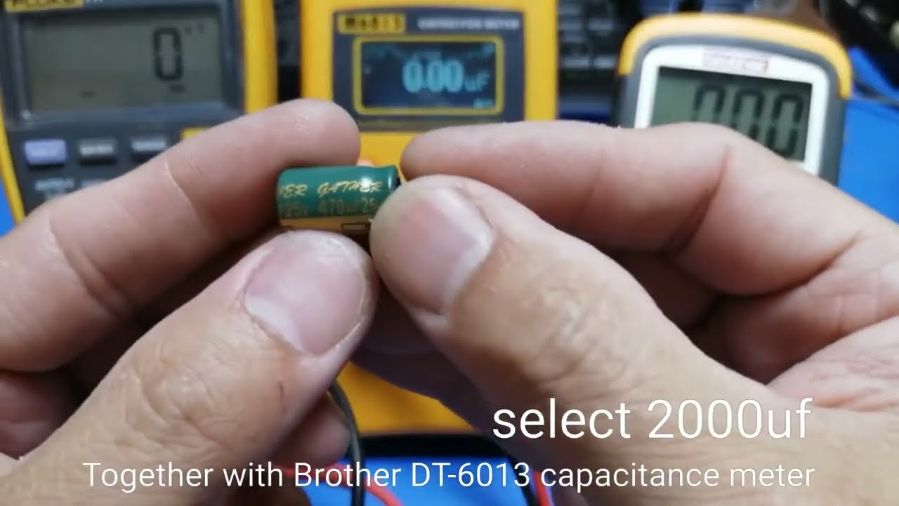 FLUKE 117, BROTHER DT-6013 and  M6013 capacitor meter comparison. (CRxe #012)