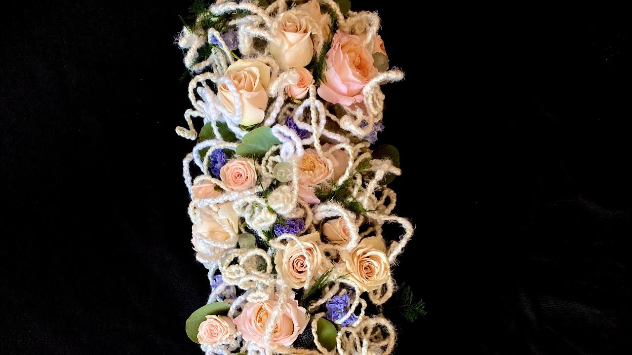 Cascade Bouquet Utilizing A Wire Armature