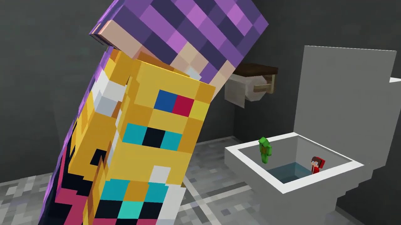 JJ and Mikey HIDE inside RUMI`s TOILET! But Rumi CAUGHT them in Minecraft - Maizen