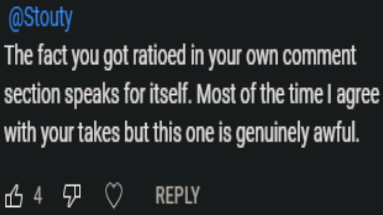 I was RATIO'd in my own comment section (analysis & debate)