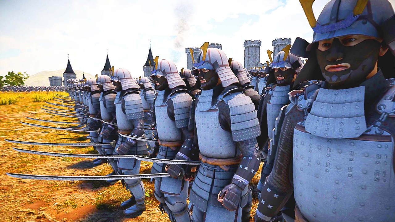 THE SAMURAI DEFEND THE CASTLE FROM THE SIEGE OF THE ORCS FROM LOTR. A BATTLE THAT ANGERED THE GODS.
