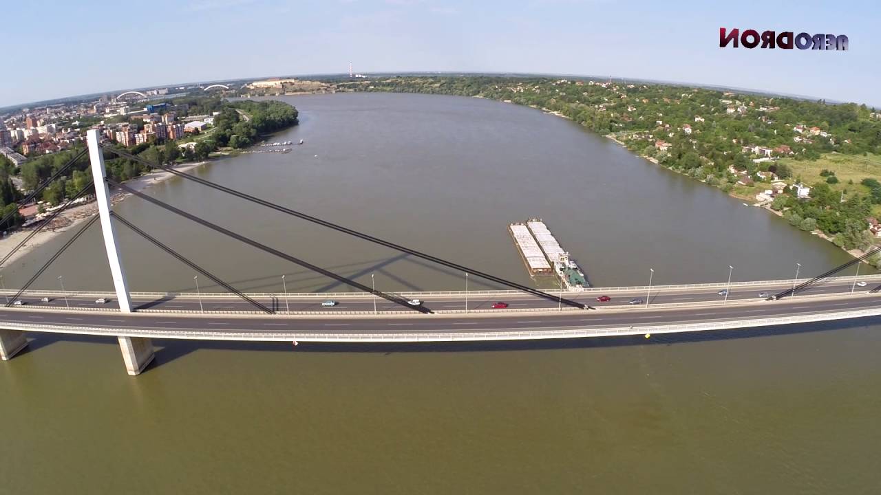 Novosadski most Slobode / Serbia / Freedom Bridge in Novi Sad * Snimanje iz vazduha !