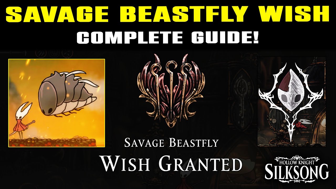 Задание желаний SAVAGE BEASTFLY | Как открыть и выполнить | Silksong | Победить Savage Beastfly