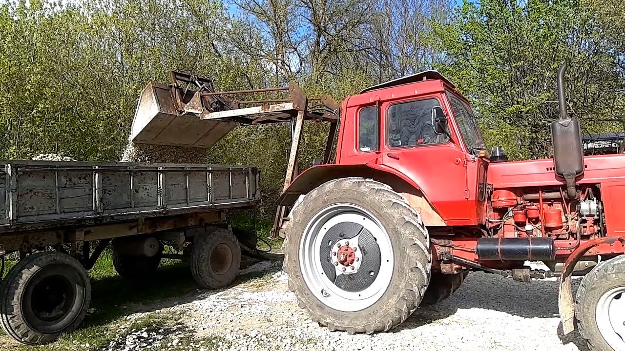 Саморобний погрузчик (Кун) на задню навіску МТЗ-82. Перше випробування