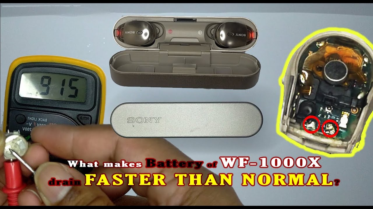 How to disassemble Sony WF-1000X and perform battery checking