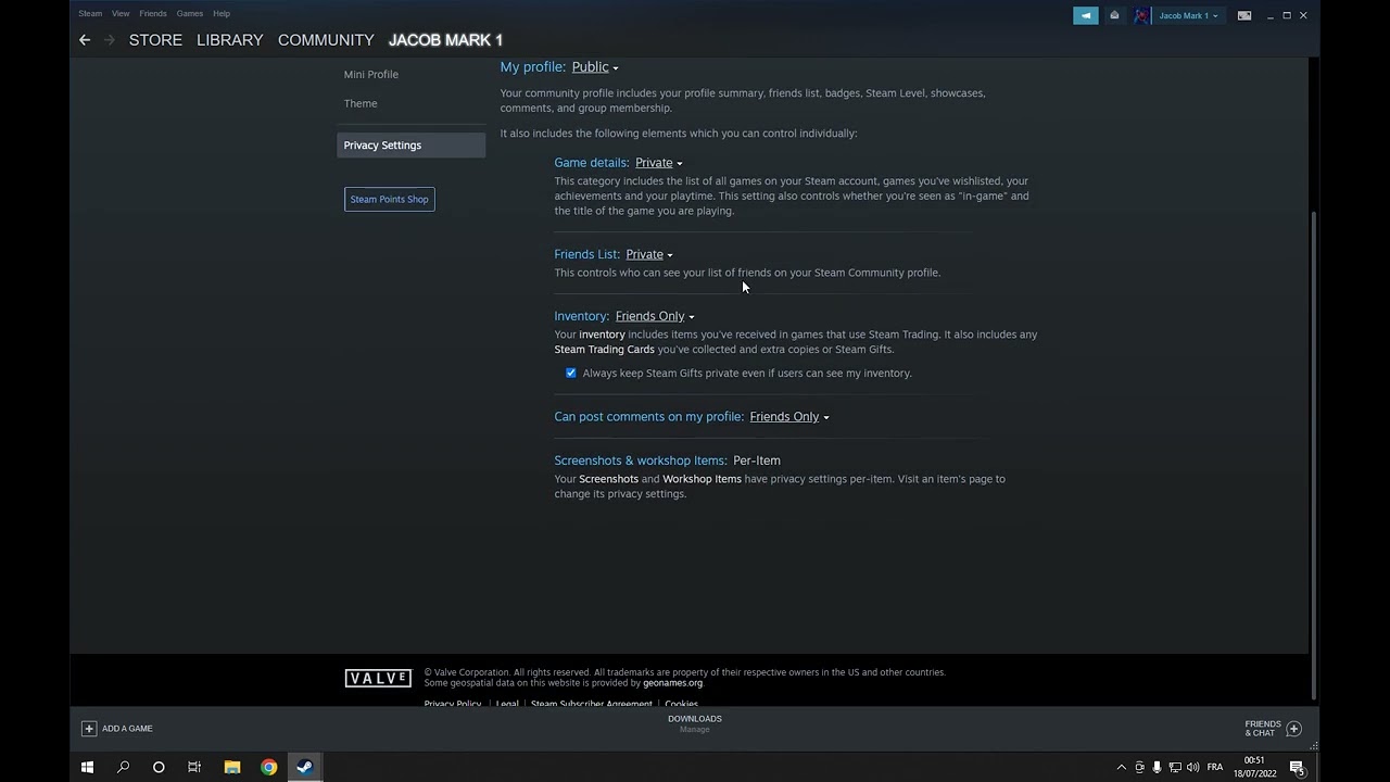 How To Make Your Inventory Public on Your Account on Steam