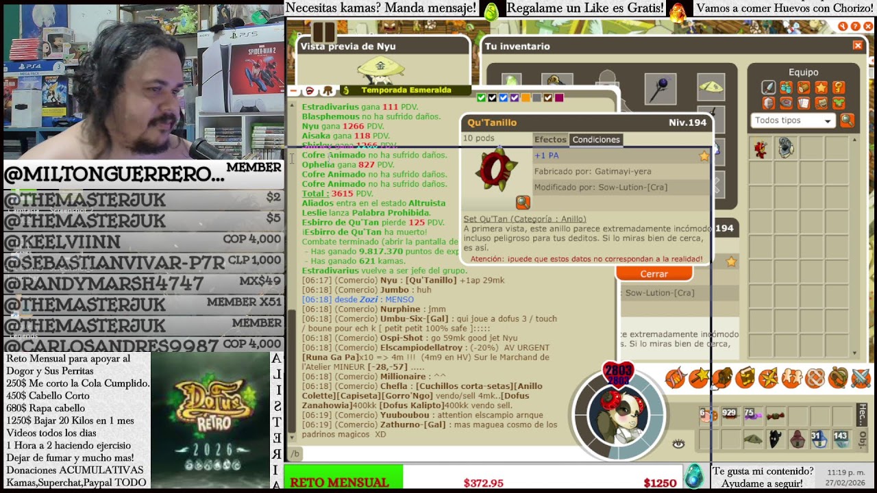 Hoy saldra un Dofus Ebano? Q'tun vs virgil! #dofusretro