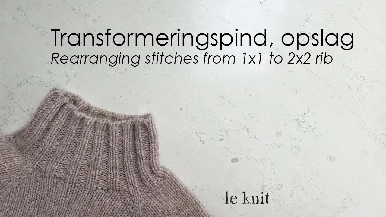 Transformeringspind fra italiensk opslag til 2x2 rib