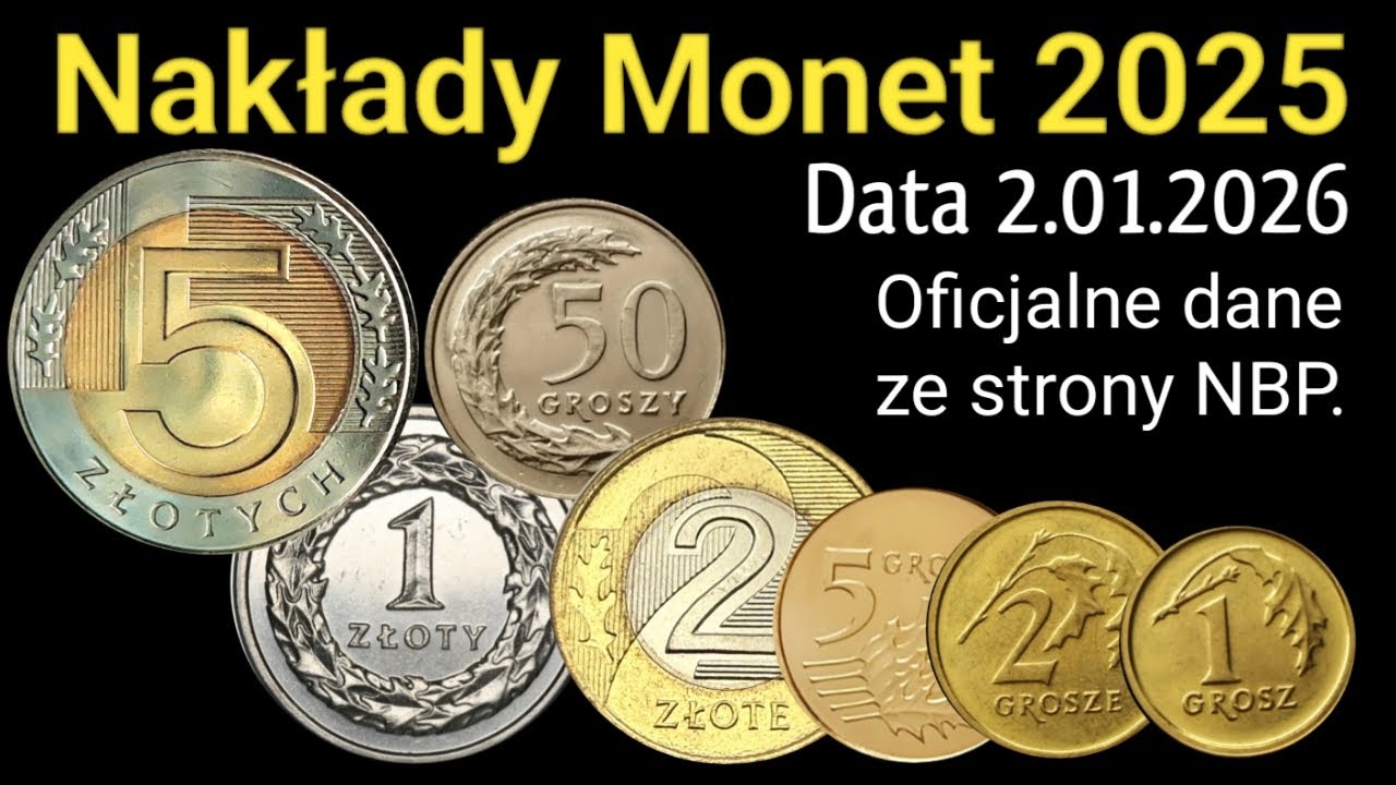 Nakłady monet NBP za rok 2025, 5 złotych 2025 podaje wszystkie nakłady, czy jest szok? #NBP #Nakład