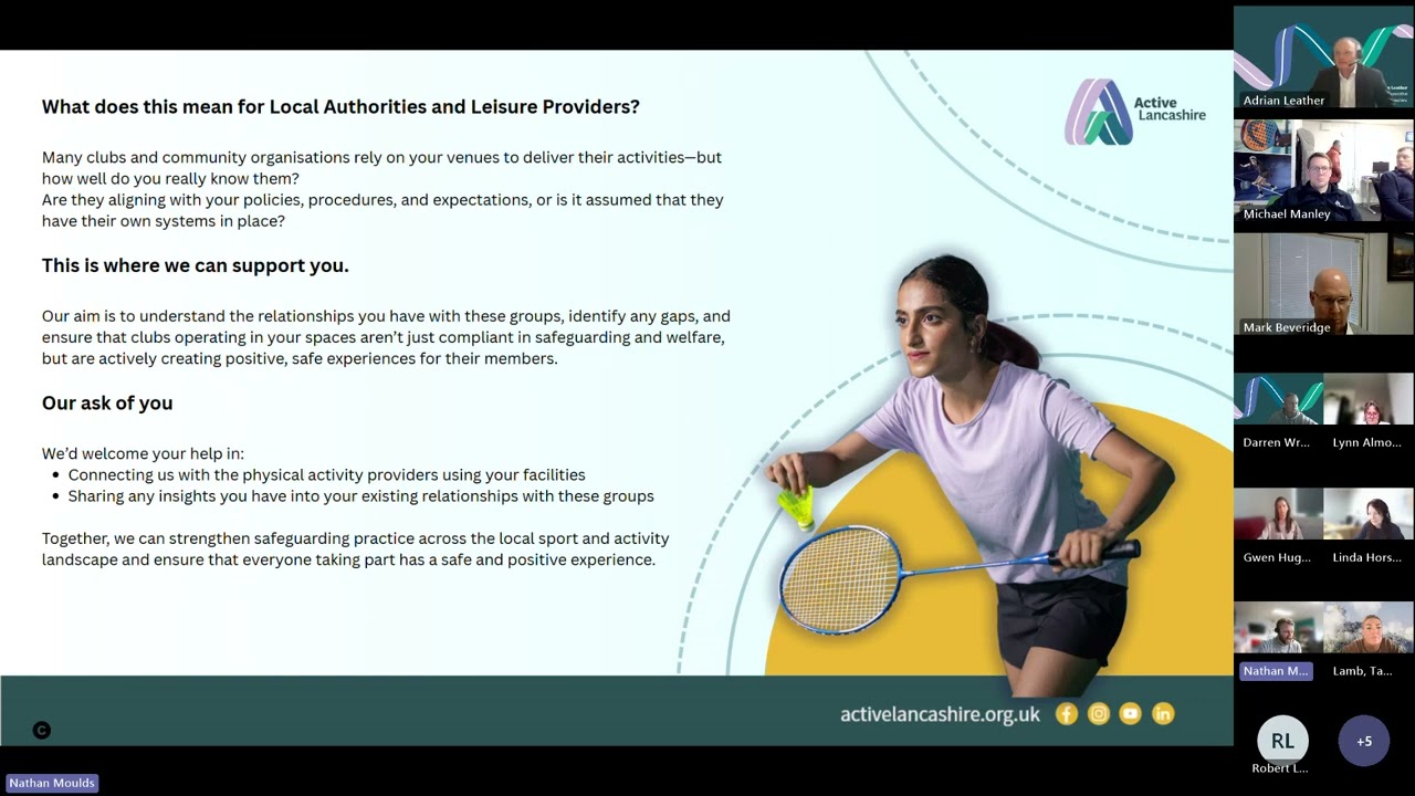 Sport Welfare Network: Lancashire CPAN Meeting 9th February