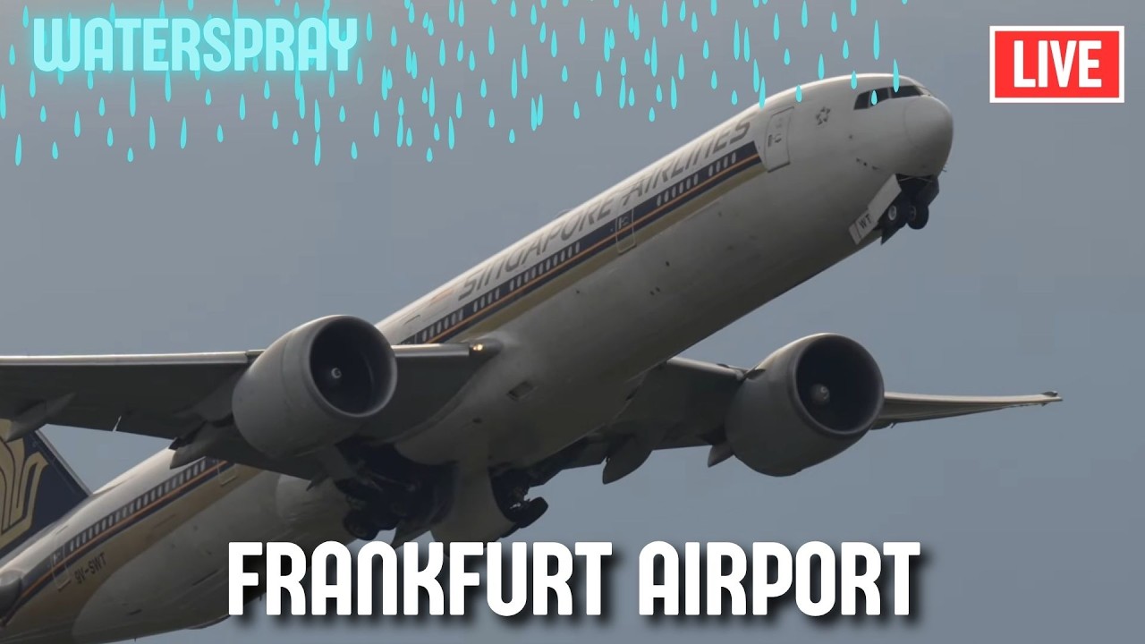 🔴LIVE WATERSPRAY FRANKFURT AIRPORT PLANE SPOTTING FRA, 12.06.26
