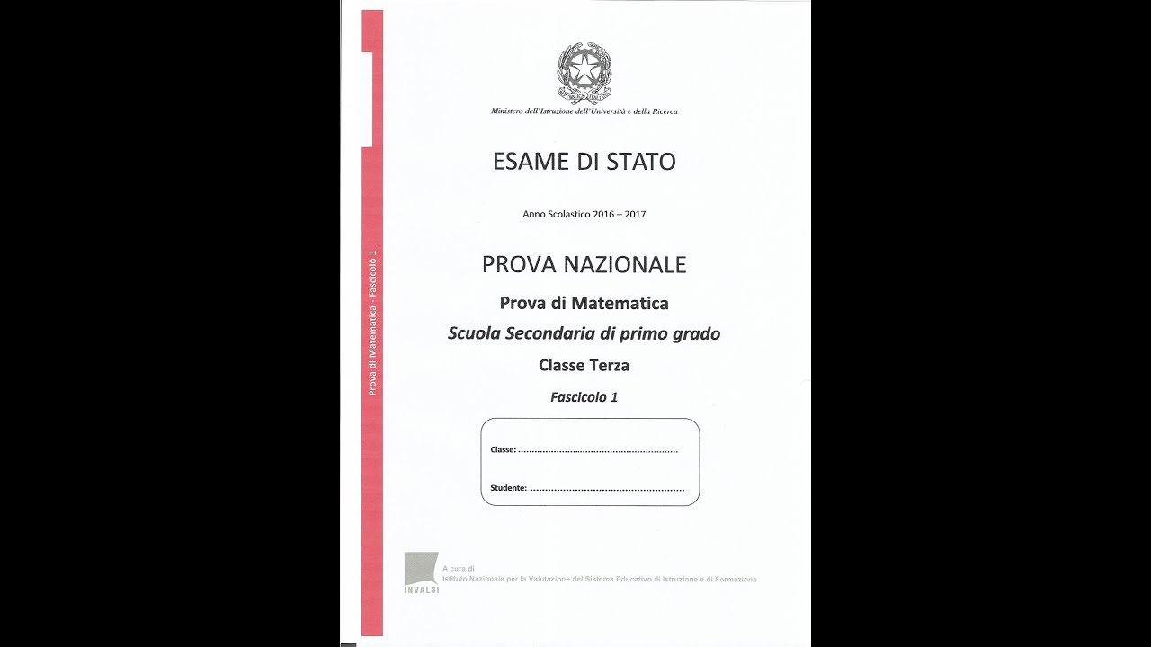 Svolgimento prova invalsi di matematica 2017 per la scuola media: domande da 1 a 5