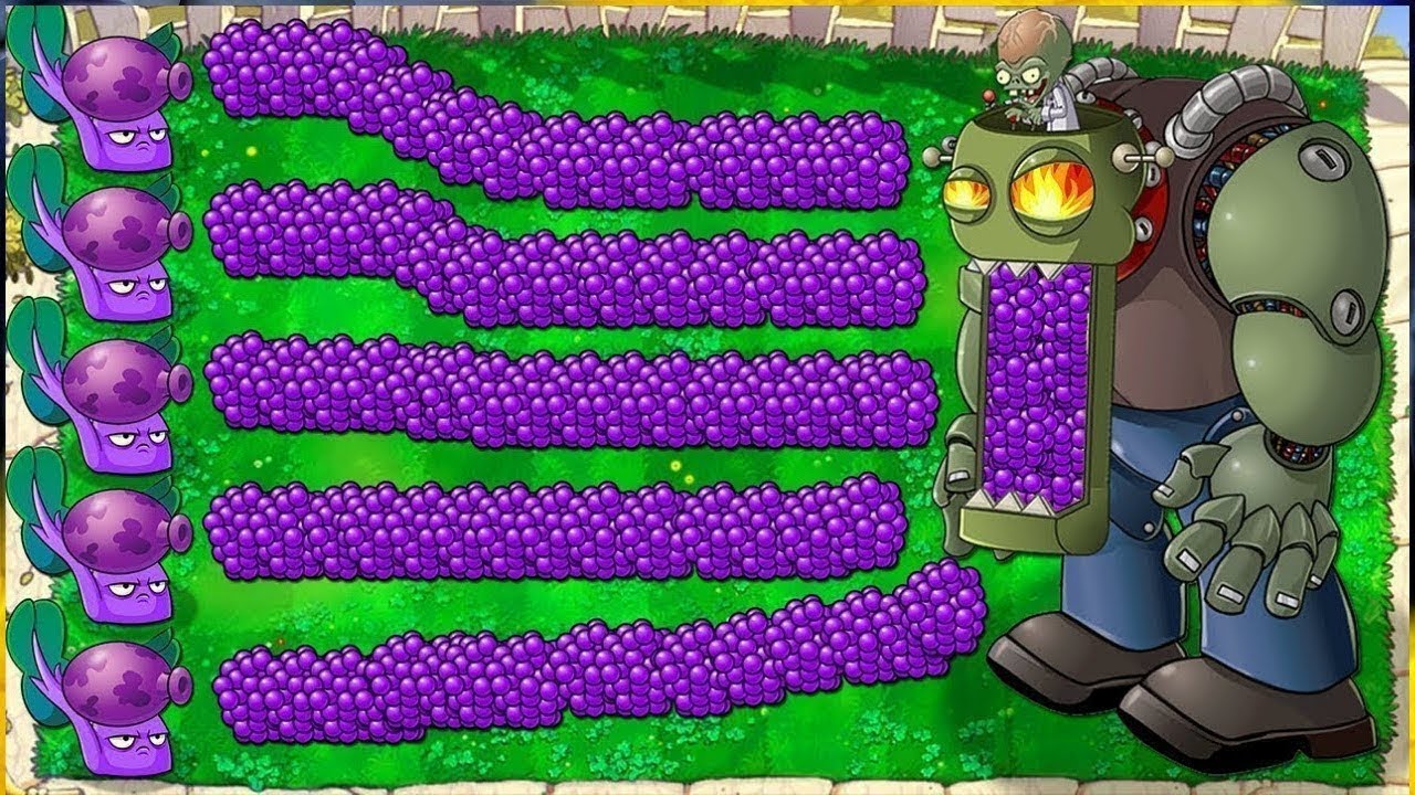 99999 Fume Shroom vs Wall Nut vs Gargantuar Zombie vs Dr Zomboss - Plants vs Zombies Hack