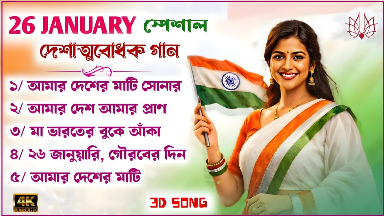 26 JANUARY স্পেশাল দেশাত্মবোধক গান// india song// 3D song// bangali song 