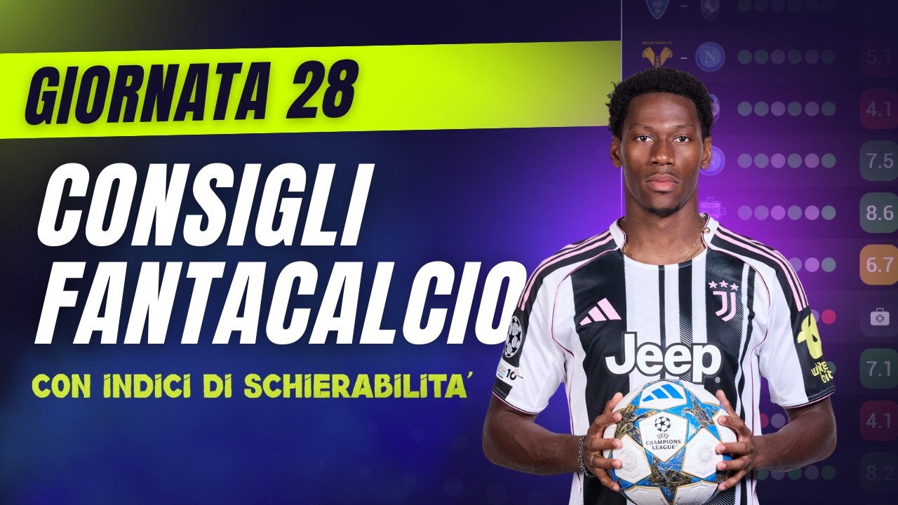 CONSIGLI FANTACALCIO 28^ Giornata Serie A | Con Indici di Schierabilit&agrave;!