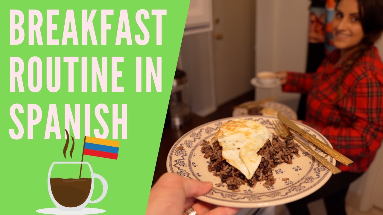 My Breakfast in Spanish. Comprehensible Input Spanish. Present Tense Spanish Listening Activity