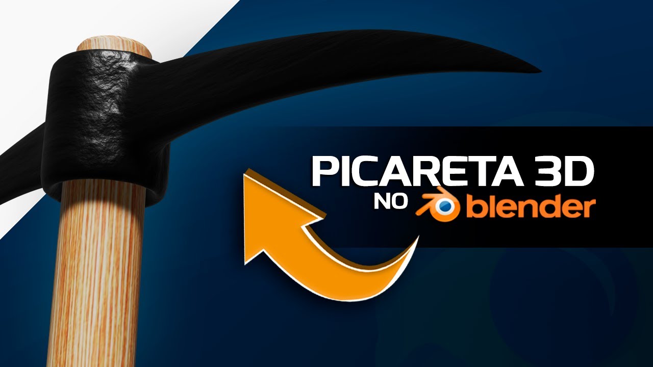3D ⛏ [MODELAR NO BLENDER] Como fazer uma Picareta no Blender (Modelar uma Picareta 3D) - Tutoriais