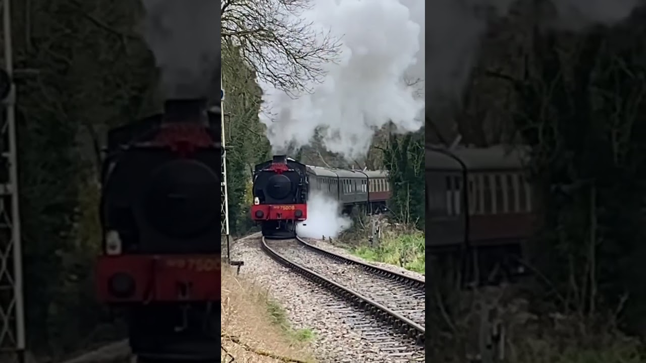 LMR 75008 ‘swiftsure’ wheelslip when coming into tenterden station(the Kent and East Sussex railway)