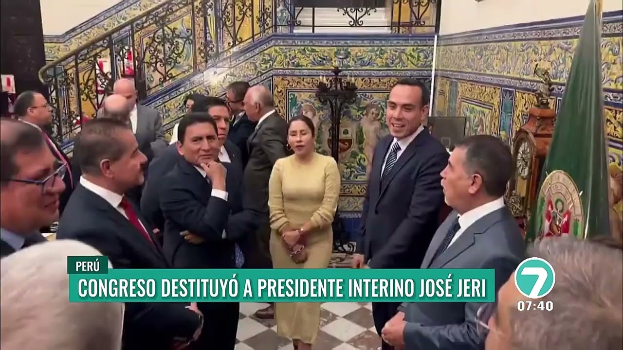 Destituyen al Presidente Perú José Jerí