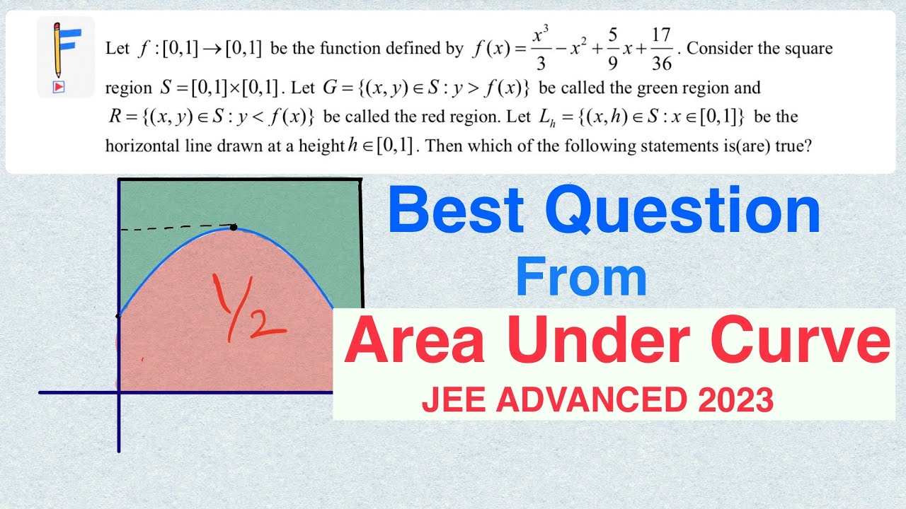 Best Question from AREA UNDER CURVE by JEE ADVANCED || JEE2023 || Advanced PYQs