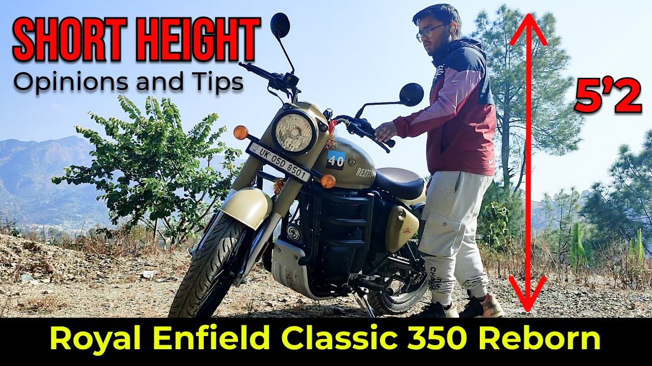 Royal Enfield Classic 350 Reborn Seat Height Review | Minimum Height for Royal Enfield #re350