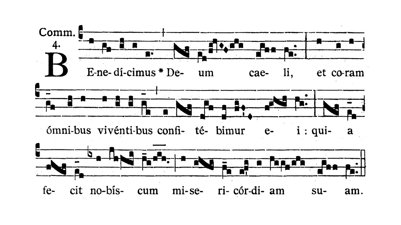 In festo Sanctissimi Trinitatis (w święto Tr&oacute;jcy Przenajświętszej) - Communio (Benedicimus Deum)