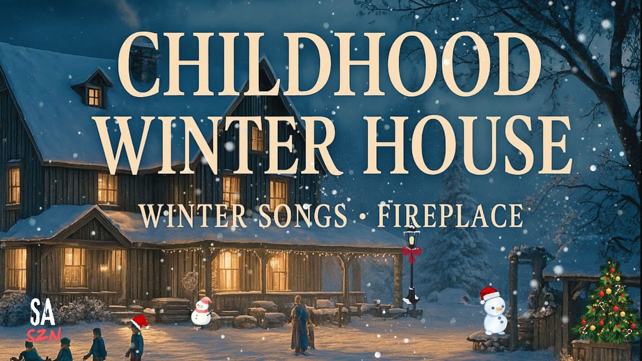 Smooth Winter Piano Mix & Fireplace❄️🔥🎄-Childhood Winter House
