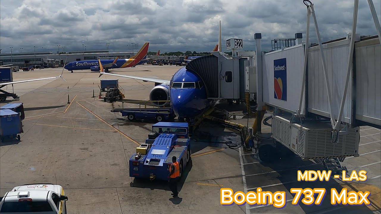 Traveling from Chicago Midway Airport to Las Vegas Harry Reid Airport on a Boeing 737 MAX8 aircraft