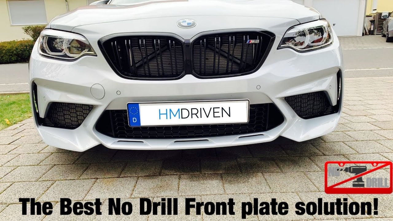 BEST No Drill License plate mount solution for the F87 M2! | Carbonio