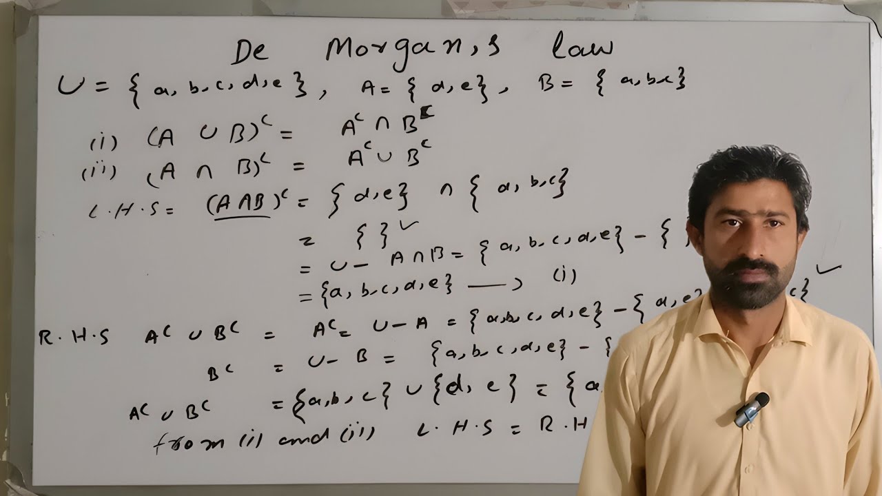 Proof of De morgan,s law l easy Math proof 