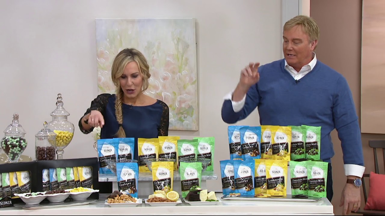 Sconza 12 Bags of Chocolate Nuts in Gift Boxes on QVC