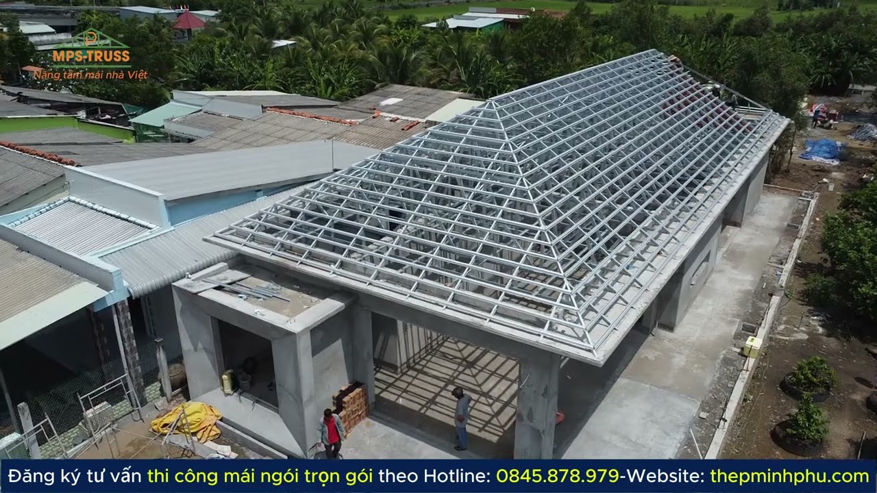 Kết Cấu Hệ Khung Kèo 2 Lớp Cho Công Trình Mái Nhật Tại Long An|| Thép Siêu Nhẹ MPS-TRUSS(AZ100 G550)