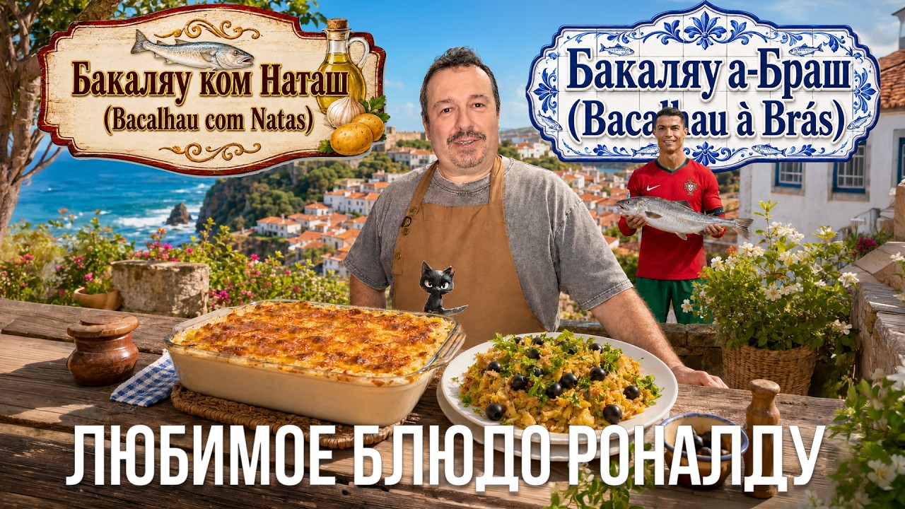 Португальская кухня: Бакаляу ком Наташ и Бакаляу а-Браш (Любимое блюдо Рональду).