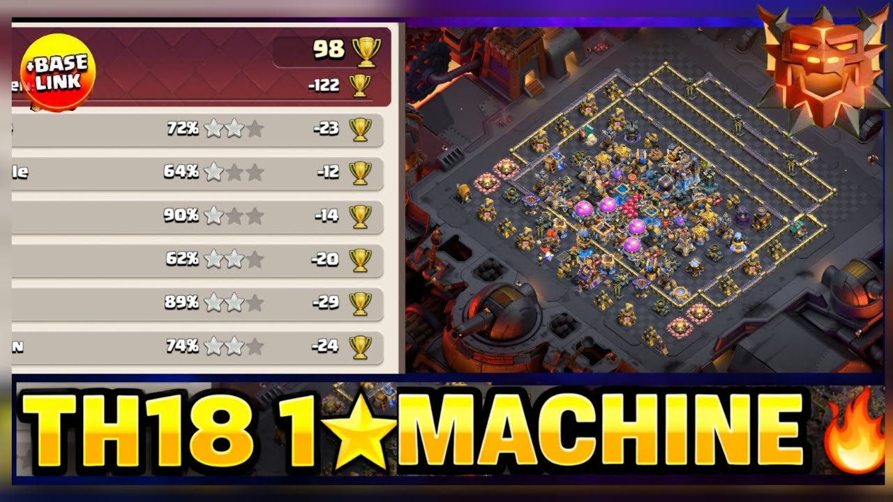 5600+TOXIC TH18 Base Got Me Many 1 STAR Against Thrower Best TH18 Anti-Thrower +Anti everything#coc