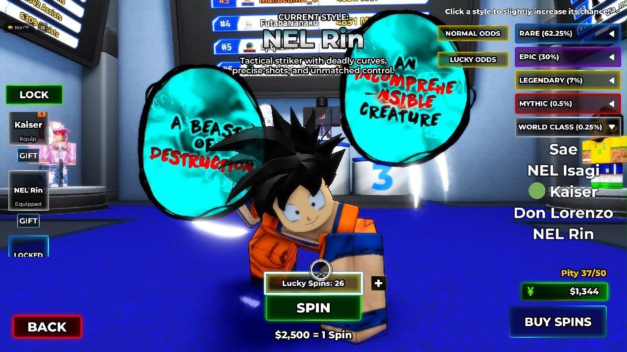 Gastando 1M Y 550 Spins y 45 Lucky Spins Por NEL RIN En Blue Lock Rivals⚽😛🔥