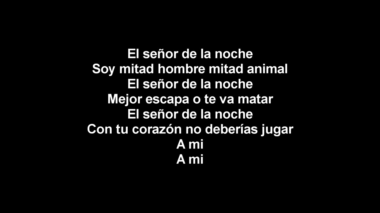Don Omar - El Señor De La Noche (Letra)