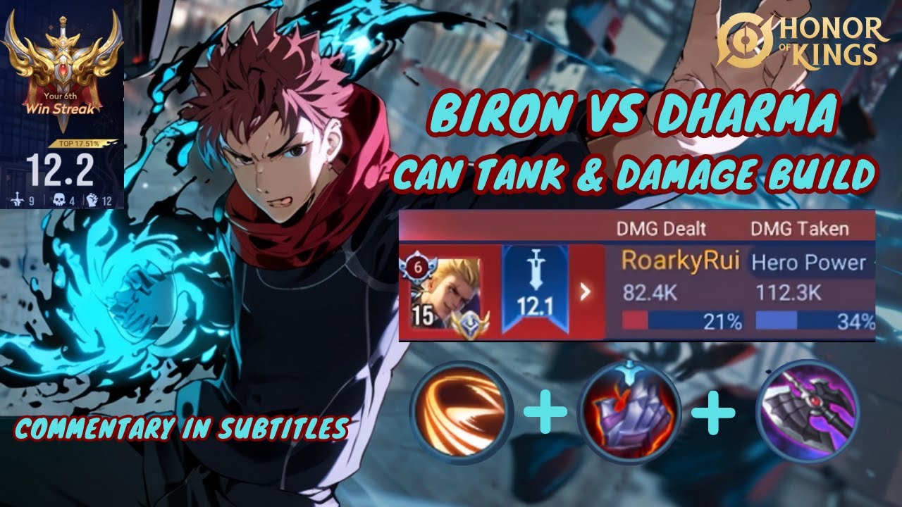 Biron VS Dharma | Feel Biron's POWER with this Hybrid DPS Build | Honor of Kings Biron Build & Guide