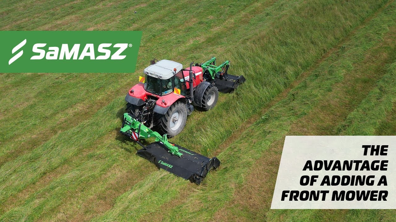 The advantage of adding a SaMASZ Front Mower - double the cut, not the cost!
