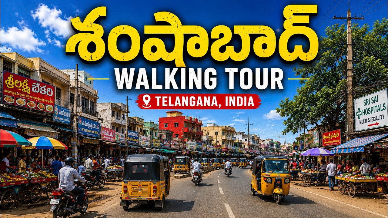 Shamshabad walking tour 2022. walking tour FullHD-60fps-With captions.