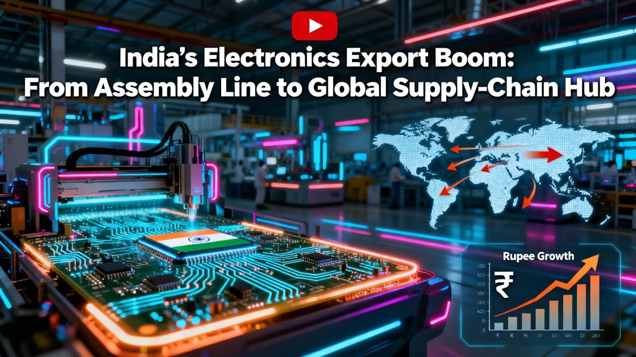 India&rsquo;s Electronics Export Boom #ElectronicsExports#MakeInIndia #GlobalSupplyChain#IndiaExports#UPSC