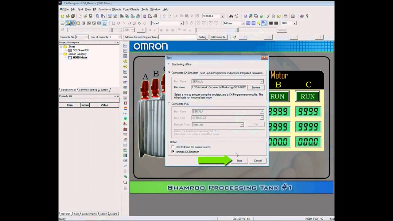 CX-Simulator - Simulating PLC & HMI Operation Using CX-One's CX-Simulator