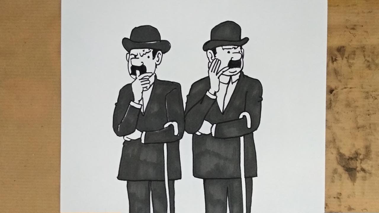 Menggambar Thompson and Thomson Menggunakan Spidol / Drawing Thompson and Thomson Using Markers